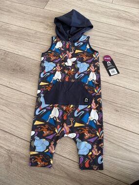 Rags to Raches x Disney Aladdin Hooded Romper with hood 2T NEW